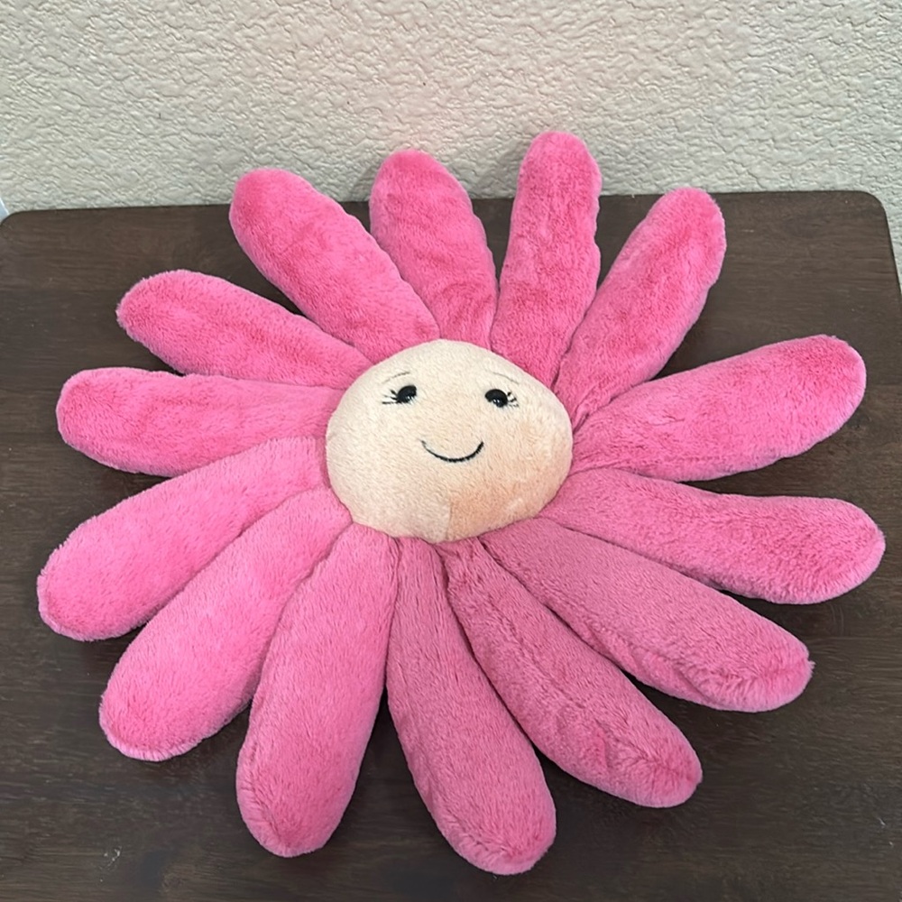 Jellycat Pink Star Plush Tan face 14”